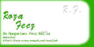 roza fecz business card